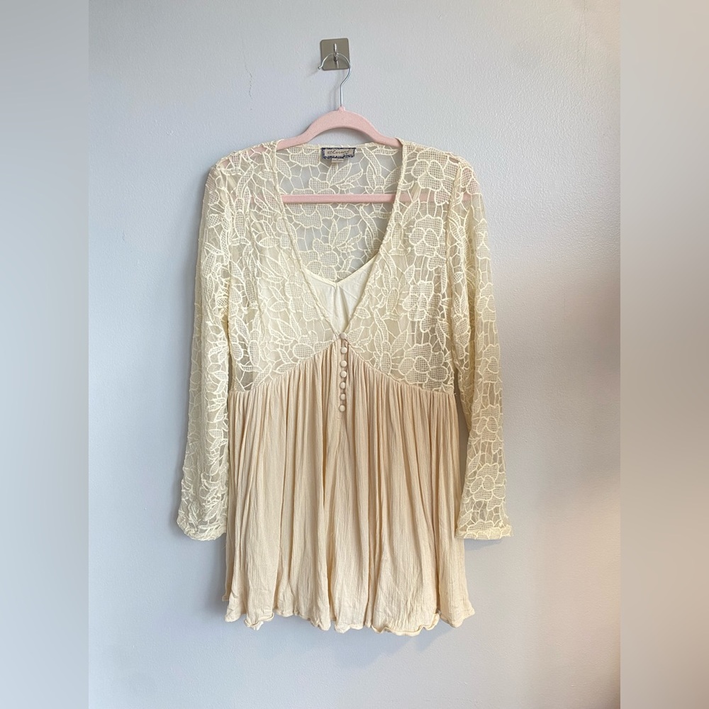 Ethereal by Paper Craft long sleeve embroidered blouse.